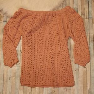 OVERSIZE OFF-SHOULDER  LONG SLEEVE TOP